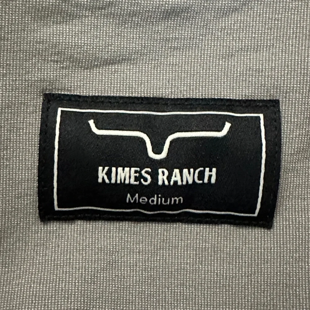 Kimes Ranch Linville Gray Coolmax Long Sleeve Western Button Down Shirt Medium